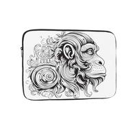 LLKGOT Monkey Abstract Figure Printing Shockproof Portable Laptop Sleeve Bag 12 inch for Men Women Business Travel, Office Daily Use