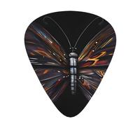 LLKGOT Mystery Butterfly Picture Guitar plectrum 12 pieces with three thickness plectrum combinations suitable for bass and ukulele