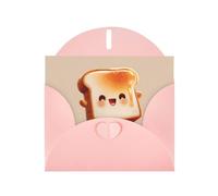 LLKGOT Naughty Toast Picture Greeting Card - Premium Pearlescent Paper Double Sided Pearl Effect Design