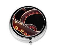 LLKGOT Octopus tentacles Picture Round Mini Pill Box with 3 compartments for pill storage and portable travel