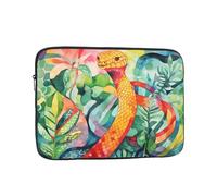 LLKGOT Oil Painting of a Snake Printing Shockproof Portable Laptop Sleeve Bag 17 inch for Men Women Business Travel, Office Daily Use