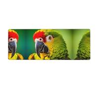 LLKGOT Parrot Bird Close-up Pattern Gaming Mouse pad XXL Large Mouse Mat Long Extended Mouse Pad Desk Mat Non-Slip Rubber Mice Pads Stitched Edges Thin Pad 31.5 x 11.8 x 0.12 in