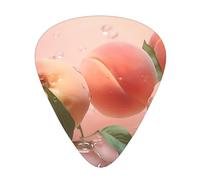 LLKGOT Peaches in water Picture Guitar plectrum 12 pieces with three thickness plectrum combinations suitable for bass and ukulele
