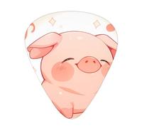 LLKGOT Pigs enjoying music Picture Guitar plectrum 12 pieces with three thickness plectrum combinations suitable for bass and ukulele