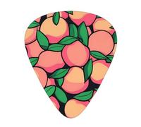LLKGOT Pile of peaches Picture Guitar plectrum 12 pieces with three thickness plectrum combinations suitable for bass and ukulele