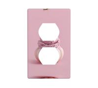 LLKGOT Pink pumpkin ice cream Pattern Dual socket wall panel household power cover durable for decorative sockets and switches