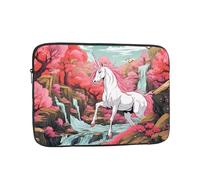 LLKGOT Pink Unicorn Printing Shockproof Portable Laptop Sleeve Bag 13 inch for Men Women Business Travel, Office Daily Use