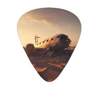 LLKGOT Plane wreckage Picture Guitar plectrum 12 pieces with three thickness plectrum combinations suitable for bass and ukulele