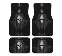 LLKGOT Printed Skeleton Cloak Pattern Car Floor mats with Anti Slip Front and Rear are Suitable for Cars, Trucks and SUV
