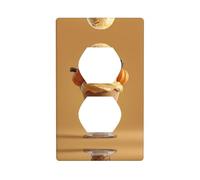 LLKGOT pumpkin ice cream Pattern Dual socket wall panel household power cover durable for decorative sockets and switches