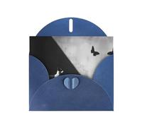 LLKGOT Puppy And Butterfly Shadow Picture Greeting Card - Premium Pearlescent Paper Double Sided Pearl Effect Design