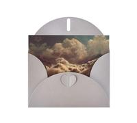 LLKGOT Raging Floods Picture Greeting Card - Premium Pearlescent Paper Double Sided Pearl Effect Design