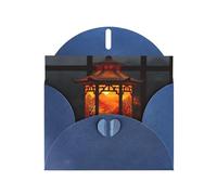 LLKGOT Shining Mountains And Rivers Picture Greeting Card - Premium Pearlescent Paper Double Sided Pearl Effect Design