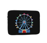 LLKGOT Spinning Ferris Wheel Printing Shockproof Portable Laptop Sleeve Bag 10 inch for Men Women Business Travel, Office Daily Use