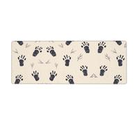 LLKGOT The Beauty of Small Footprints Pattern Gaming Mouse pad XXL Large Mouse Mat Long Extended Mouse Pad Desk Mat Non-Slip Rubber Mice Pads Stitched Edges Thin Pad 31.5 x 11.8 x 0.12 in