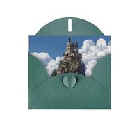 LLKGOT The Castle On Top Of The Hill Picture Greeting Card - Premium Pearlescent Paper Double Sided Pearl Effect Design