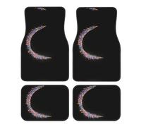 LLKGOT The Colorful Version of The Crescent Moon Pattern Car Floor mats with Anti Slip Front and Rear are Suitable for Cars, Trucks and SUV