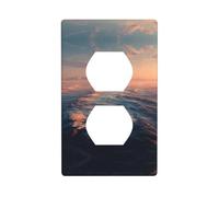 LLKGOT The endless sea. Pattern Dual socket wall panel household power cover durable for decorative sockets and switches