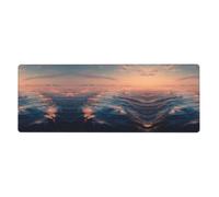 LLKGOT The Endless sea. Pattern Gaming Mouse pad XXL Large Mouse Mat Long Extended Mouse Pad Desk Mat Non-Slip Rubber Mice Pads Stitched Edges Thin Pad 31.5 x 11.8 x 0.12 in