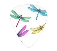 LLKGOT The four dragonfly brothers Picture Guitar plectrum 12 pieces with three thickness plectrum combinations suitable for bass and ukulele