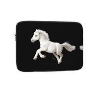 LLKGOT The Galloping White Horse Printing Shockproof Portable Laptop Sleeve Bag 17 inch for Men Women Business Travel, Office Daily Use