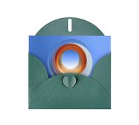 LLKGOT The Halo Of Color Picture Greeting Card - Premium Pearlescent Paper Double Sided Pearl Effect Design