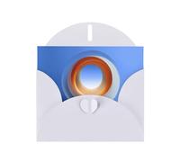 LLKGOT The Halo Of Color Picture Greeting Card - Premium Pearlescent Paper Double Sided Pearl Effect Design