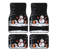 LLKGOT The Little Snowman and The Little Animals Pattern Car Floor mats with Anti Slip Front and Rear are Suitable for Cars, Trucks and SUV