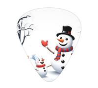 LLKGOT The little snowman and the little animals Picture Guitar plectrum 12 pieces with three thickness plectrum combinations suitable for bass and ukulele