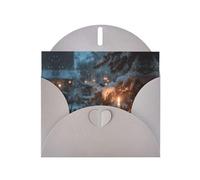 LLKGOT The Lone Lamp Under The Cedars Picture Greeting Card - Premium Pearlescent Paper Double Sided Pearl Effect Design