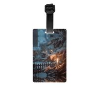 LLKGOT The Lone Lamp Under The Cedars Picture Luggage Tags and Travel Bag Tags are Suitable for Both Men and Women to Prevent Luggage