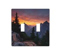 LLKGOT The morning light in the mountains picture Switch cover decorative wall panel suitable for residential and commercial areas 4.5x4.5 In