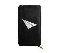 LLKGOT The plane carrying dreams Pattern Women's leather long handheld wallet large capacity credit card zipper bag