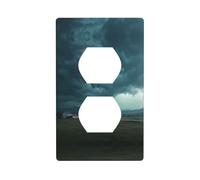 LLKGOT The storm after the calm Pattern Dual socket wall panel household power cover durable for decorative sockets and switches