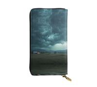 LLKGOT The storm after the calm Pattern Women's leather long handheld wallet large capacity credit card zipper bag