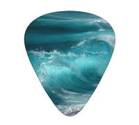 LLKGOT The surging tide Picture Guitar plectrum 12 pieces with three thickness plectrum combinations suitable for bass and ukulele