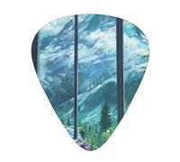 LLKGOT The view from the window Picture Guitar plectrum 12 pieces with three thickness plectrum combinations suitable for bass and ukulele