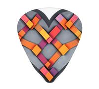 LLKGOT Unique heart shape Picture Guitar plectrum 12 pieces with three thickness plectrum combinations suitable for bass and ukulele