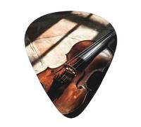 LLKGOT Violin in the Sunlight Picture Guitar plectrum 12 pieces with three thickness plectrum combinations suitable for bass and ukulele