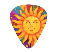 LLKGOT Wandering sunshine Picture Guitar plectrum 12 pieces with three thickness plectrum combinations suitable for bass and ukulele