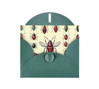 LLKGOT Weird Bugs Picture Greeting Card - Premium Pearlescent Paper Double Sided Pearl Effect Design
