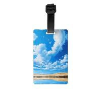 LLKGOT Wheat Fields Under The Blue Sky Picture Luggage Tags and Travel Bag Tags are Suitable for Both Men and Women to Prevent Luggage