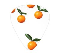 LLKGOT Yellow oranges Picture Guitar plectrum 12 pieces with three thickness plectrum combinations suitable for bass and ukulele