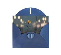 LLKGOT Yellow Rose On The Swing Picture Greeting Card - Premium Pearlescent Paper Double Sided Pearl Effect Design