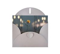 LLKGOT Yellow Rose On The Swing Picture Greeting Card - Premium Pearlescent Paper Double Sided Pearl Effect Design
