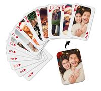 LLLGSH 2 sets Personalised Playing Cards - with Photo Custom Playing Poker Cards - printed with your image on the back - 54 Cards