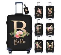 LLLGSH Custom Luggage Cover - Personalised Travel Suitcase Protector - Design Your Photo/Text/Logo Luggage Protector - Customize Elastic Suitcase Cover - Washable Anti-Scratch Baggage Covers