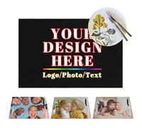 LLLGSH Custom Placemats, Personalised Photo Table Placemat, Custom Table Placemats Add Your Picture/Face/Text/Name, for Home, Birthday, Ideas