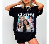 LLLGSH Customized T-Shirt - Design Your Own T-Shirt - Customise with Any Text and Photo T-Shirt - Ultra Soft for Men Women - for Stag/Hen Events,Birthday, Christmas,Memorial Gift