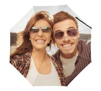 LLLGSH Personalised Umbrella - Custom Photo Umbrella - with Your own Image/Text/Message/Any Logo - Automatic Opening - for Mothers Day,Fathers Day,Birthday,Christmas,Good for Small Company Promotion